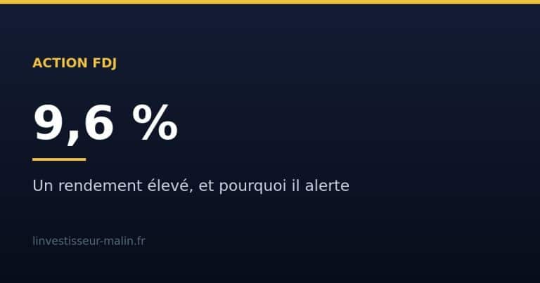 Action FDJ : dividende 2,10 €, rendement 9,6 %