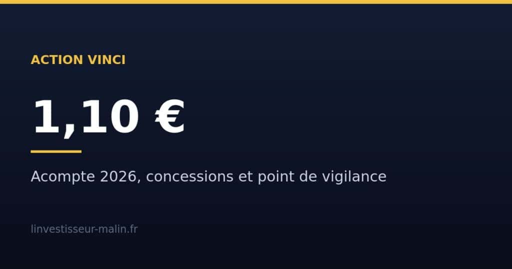 Action Vinci : acompte de 1,10 € au titre de 2026