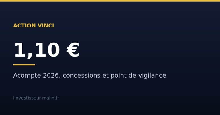 Action Vinci : acompte de 1,10 € au titre de 2026