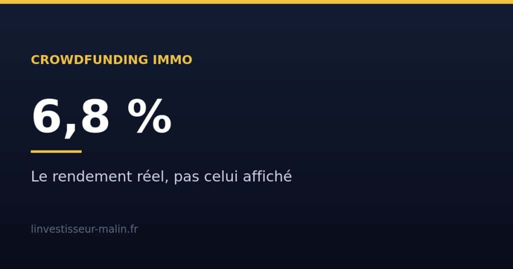 Crowdfunding immobilier : 6,8 % de rendement réel