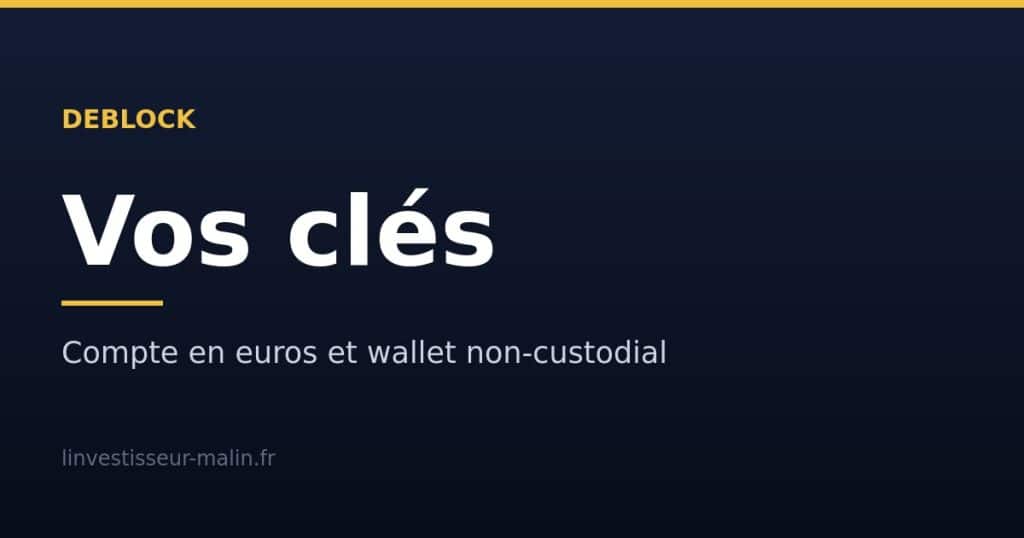 Deblock : compte en euros et wallet crypto non-custodial