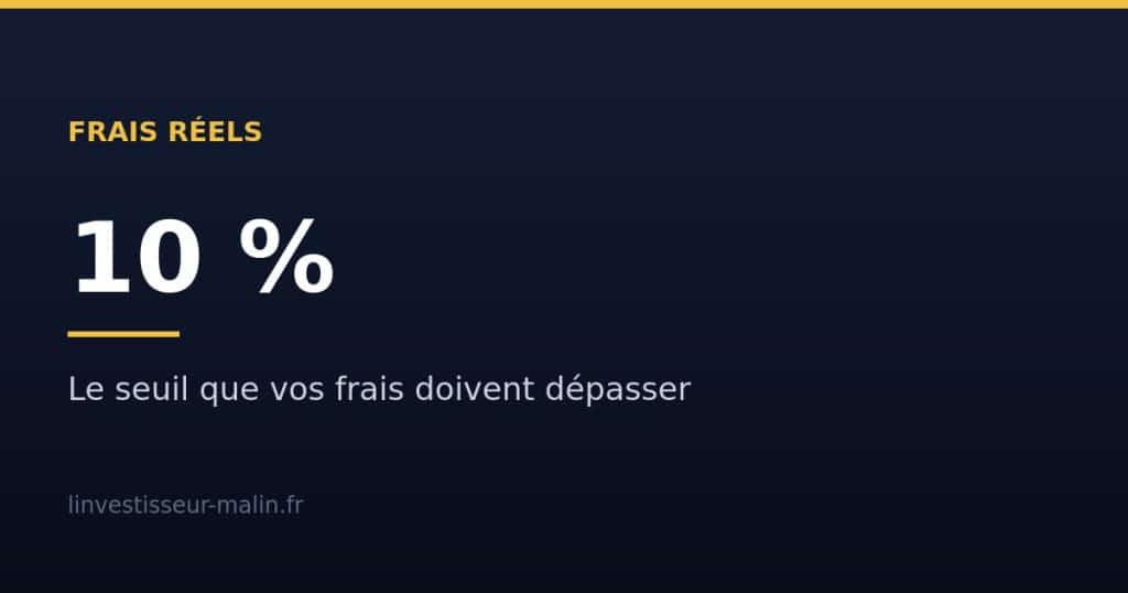 Frais réels : le seuil des 10 % à dépasser