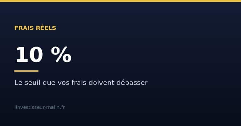 Frais réels : le seuil des 10 % à dépasser