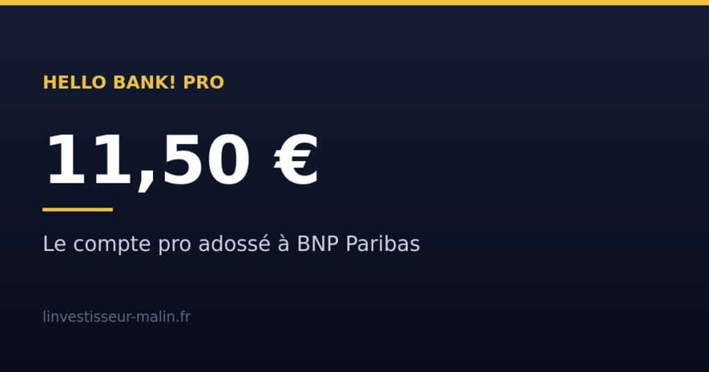 Hello bank! Pro : le compte pro adossé à BNP Paribas