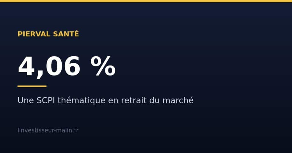 SCPI Pierval Santé : 4,06 % de distribution en 2025